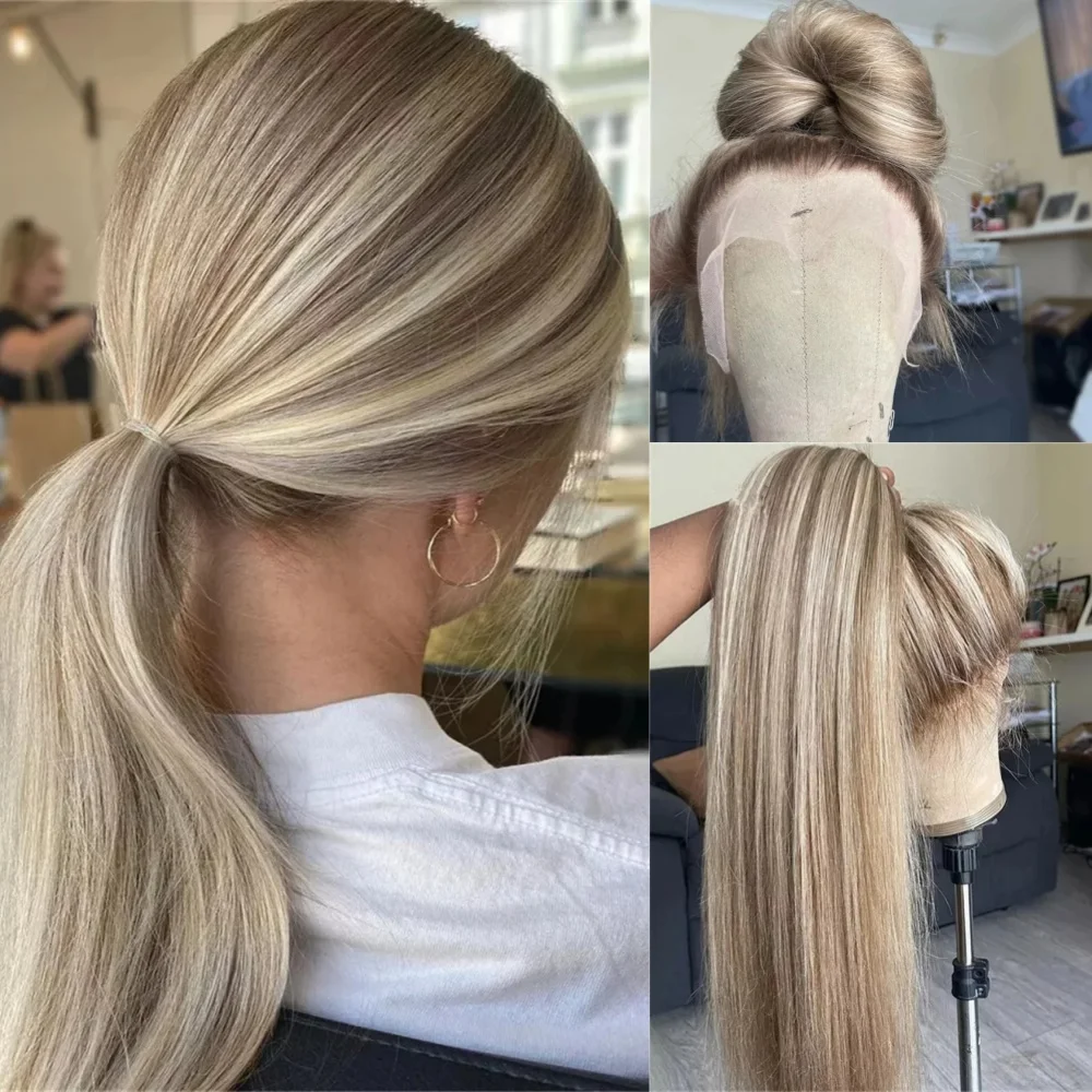 13x4 Brown Highlight Wigs for Women Hd Transparent Lace Front Wig Pre Plucked 200 Density Ombre Platinum Blonde Colored Wigs
13x4 Brown Highlight Wigs for Women Hd Transparent Lace Front Wig Pre Plucked 200 Density Ombre Platinum Blonde Colored Wigs
