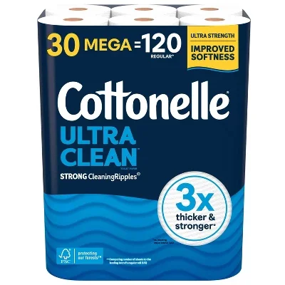 Cottonelle Ultra Clean Strong Toilet Paper
Cottonelle Ultra Clean Strong Toilet Paper
