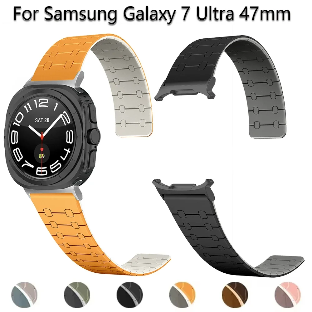 Ремешок магнитный для Samsung Galaxy Watch 7 Ultra 47 мм, быстросъемный силиконовый браслет для часов 7 Ultra 47 мм без зазоров, браслет Correa
Ремешок магнитный для Samsung Galaxy Watch 7 Ultra 47 мм, быстросъемный силиконовый браслет для часов 7 Ultra 47 мм без зазоров, браслет Correa