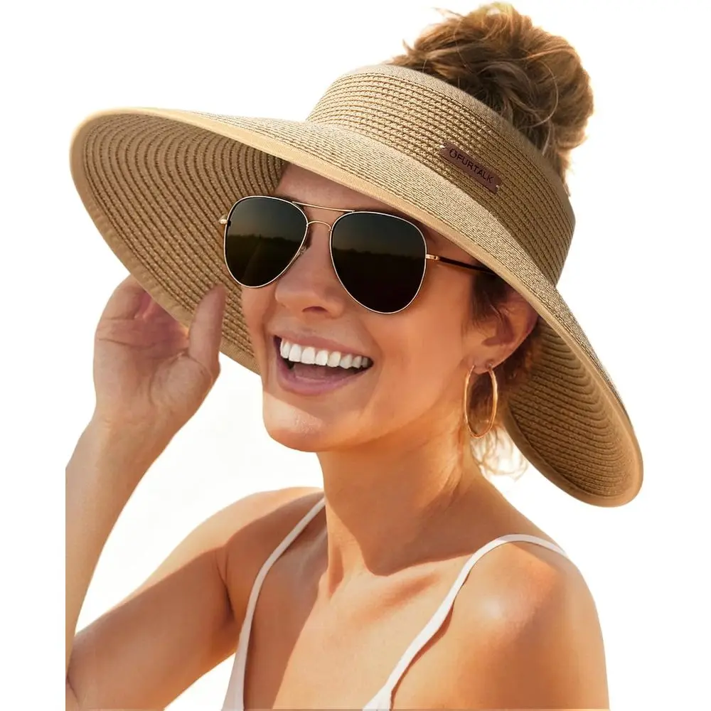 Wide Brim UV-Protective Packable Beach Hat for Women with Ponytail Opening
Wide Brim UV-Protective Packable Beach Hat for Women with Ponytail Opening