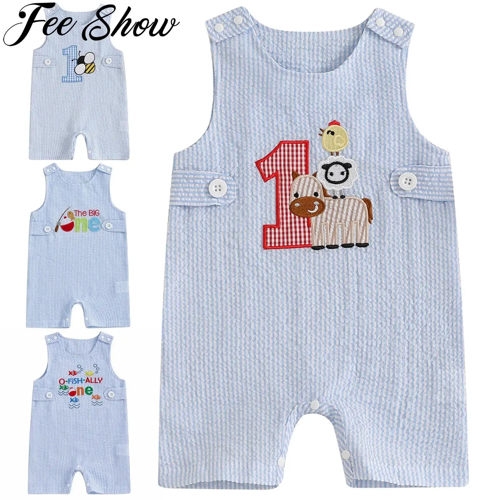 Baby Boys Girls Birthday Outfit Sleeveless Cute 1st Embroidery Romper Smash Cake Party Photography Jumpsuit Summer Kids Clothes
Baby Boys Girls Birthday Outfit Sleeveless Cute 1st Embroidery Romper Smash Cake Party Photography Jumpsuit Summer Kids Clothes