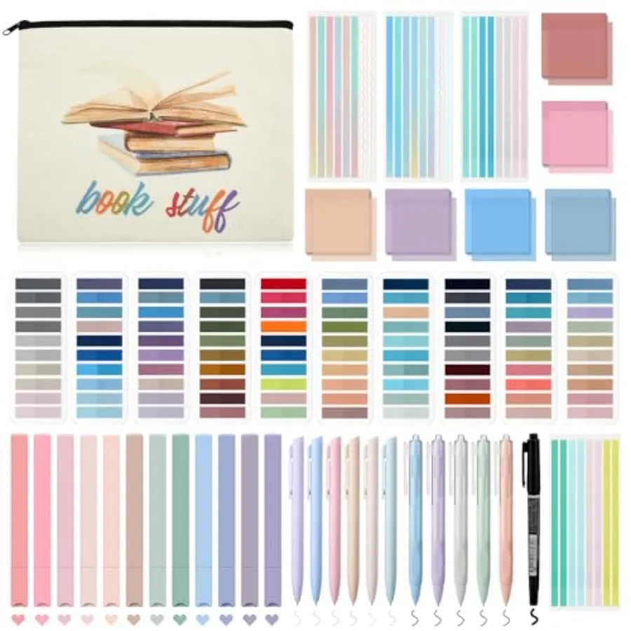 Book Annotation Kit, Bible Study Journaling Kit, 12 Pastel Highlighters, 11 Gel Pen, Pencil Case, 2640 Pcs Sticky Tabs for Bibl
Book Annotation Kit, Bible Study Journaling Kit, 12 Pastel Highlighters, 11 Gel Pen, Pencil Case, 2640 Pcs Sticky Tabs for Bibl