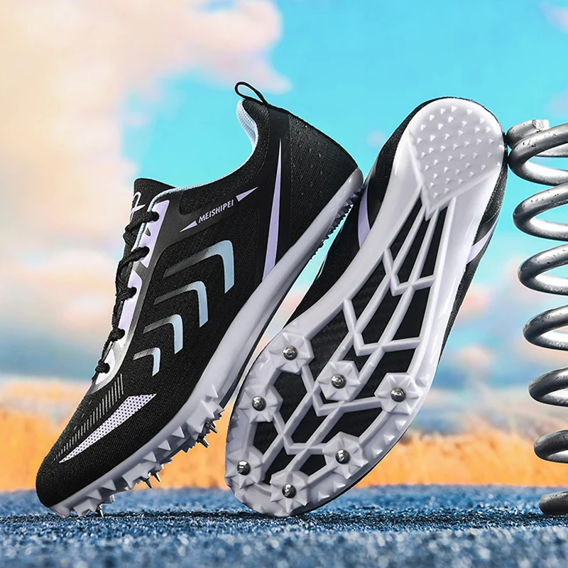Running Sprint Shoes Lightweight Training Athletic Sport Long Jump Track and Field Spikes Spiked Match Shoes Racing Sneakers
Running Sprint Shoes Lightweight Training Athletic Sport Long Jump Track and Field Spikes Spiked Match Shoes Racing Sneakers