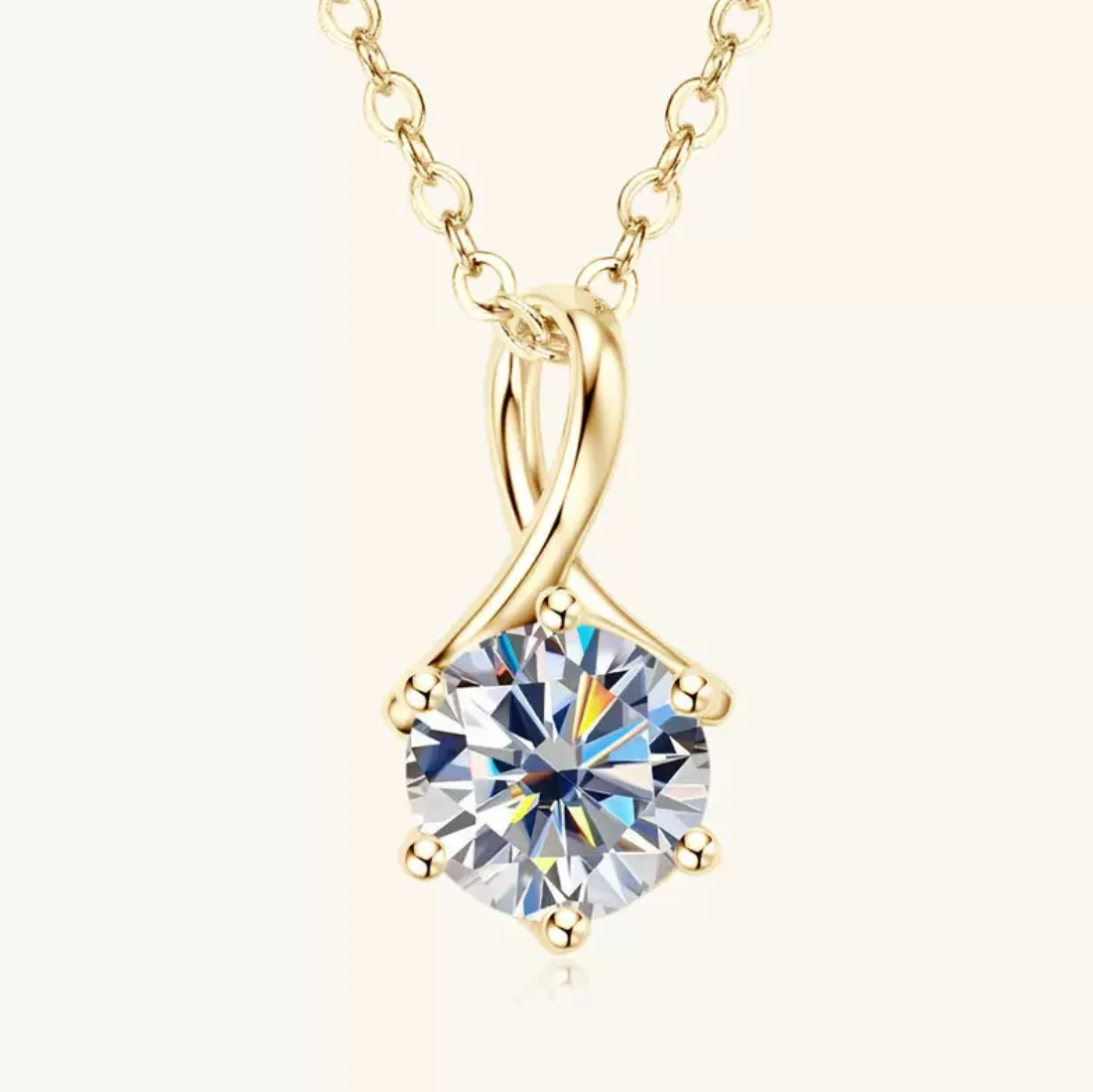 Light luxury S925 sterling silver necklace with moissanite pendant for women, simple and versatile, 1-carat moissanite necklace
Light luxury S925 sterling silver necklace with moissanite pendant for women, simple and versatile, 1-carat moissanite necklace