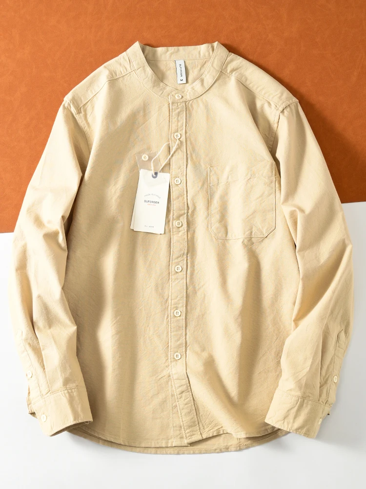 Men's Pure Cotton Long Sleeve Shirt Spring New Loose Casual Style Stand Collar Breathable Comfortable Workwear Spring 2024
Men's Pure Cotton Long Sleeve Shirt Spring New Loose Casual Style Stand Collar Breathable Comfortable Workwear Spring 2024