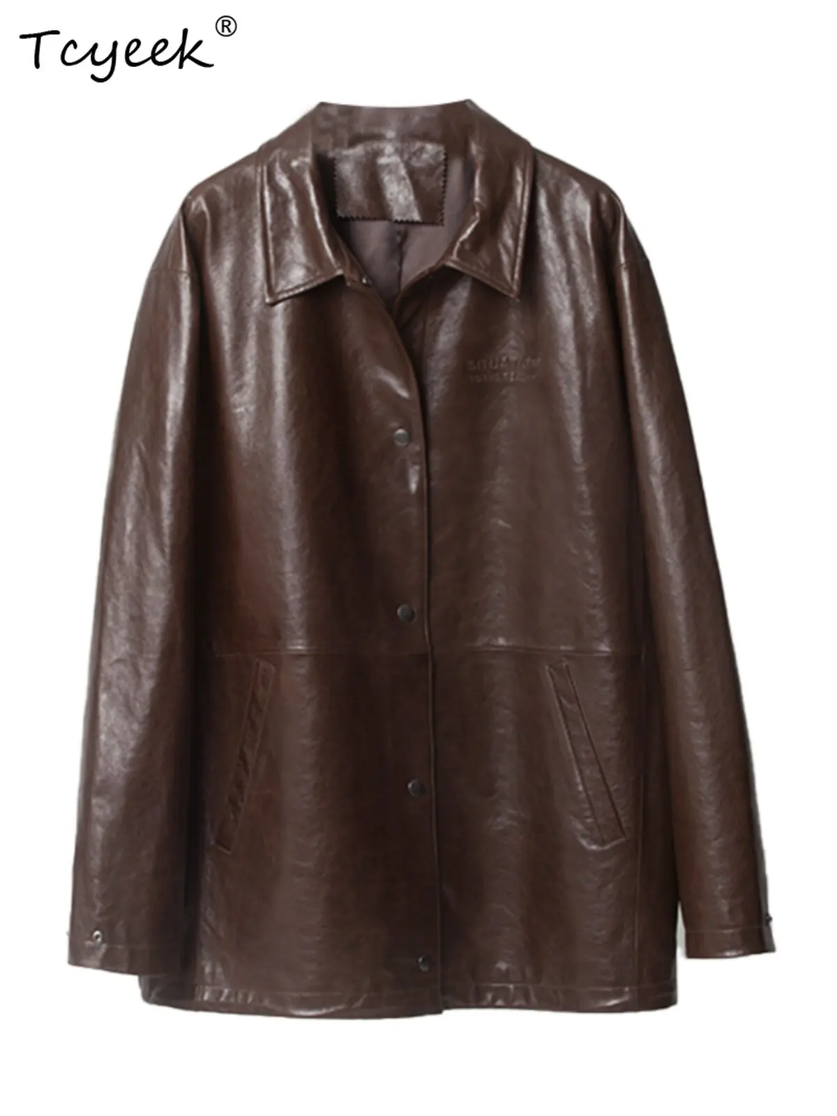 Tcyeek Real Leather Jacket Women Spring Autumn Clothes Fashion Loose Fit Natural Sheepskin Coats Maillard Jackets Дубленка 2026
Tcyeek Real Leather Jacket Women Spring Autumn Clothes Fashion Loose Fit Natural Sheepskin Coats Maillard Jackets Дубленка 2026