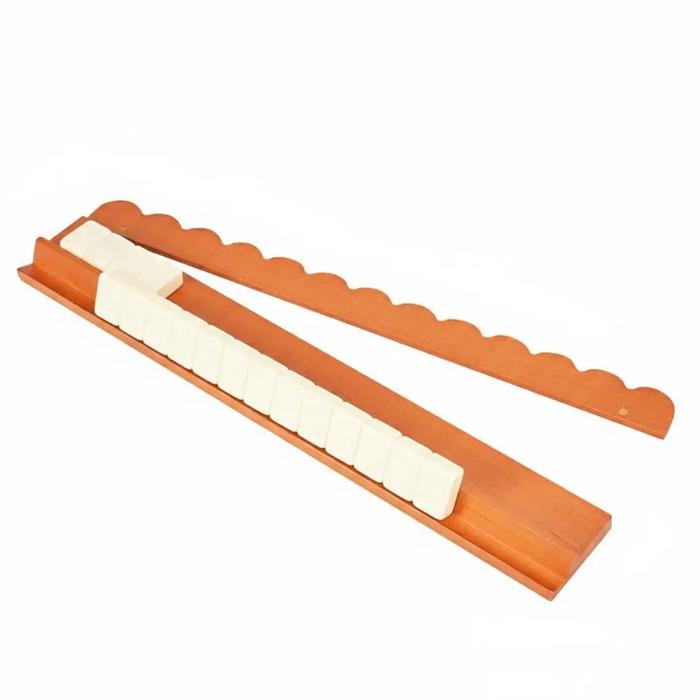Wave Pattern Wooden Mahjong Rack, 17" Smooth Tile Holder with Pusher, Ergonomic Mahjong Ruler for Easy Game Play (Single)
Wave Pattern Wooden Mahjong Rack, 17" Smooth Tile Holder with Pusher, Ergonomic Mahjong Ruler for Easy Game Play (Single)