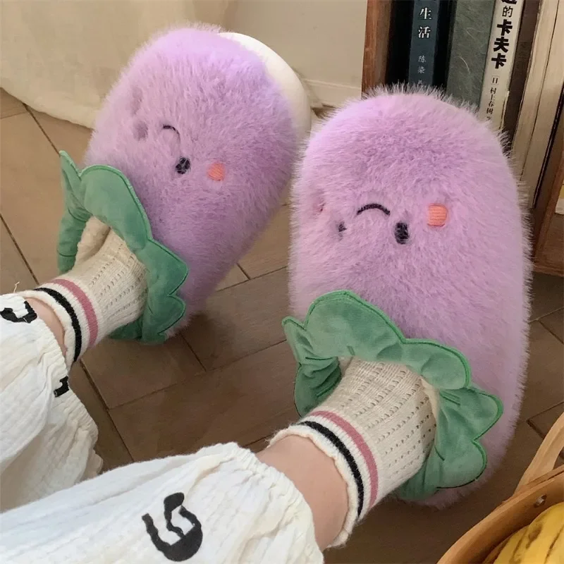 Eggplant Cotton Slippers Winter Women's Cute Colorful Non-slip Cotton Slippers Indoor Warm Soft Bottom Cotton Shoes
Eggplant Cotton Slippers Winter Women's Cute Colorful Non-slip Cotton Slippers Indoor Warm Soft Bottom Cotton Shoes