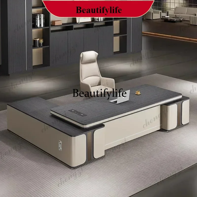 Executive Office Desk Luxury Computer Tables L Shape Modern Boss And Chair Combination Single ManagerK182
Executive Office Desk Luxury Computer Tables L Shape Modern Boss And Chair Combination Single ManagerK182