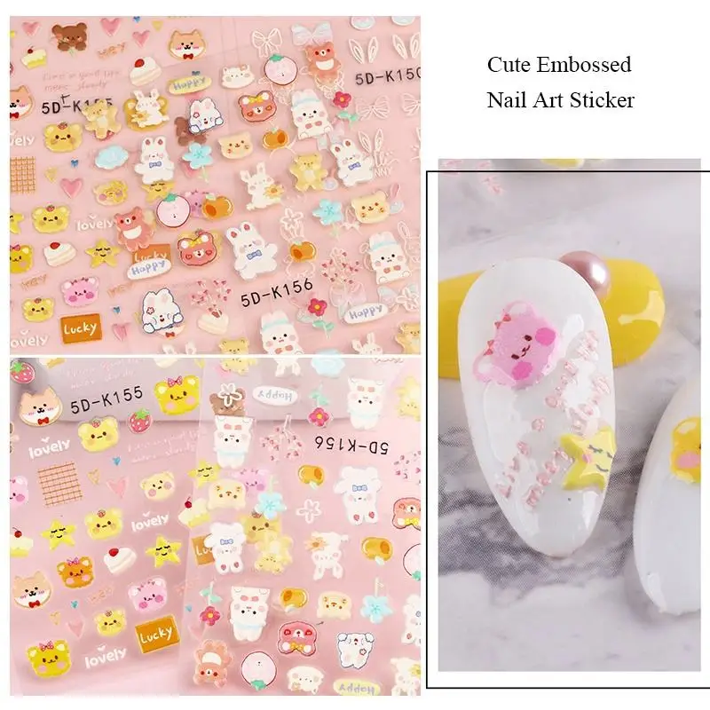 Rainbow-Unicorn Cartoon Rabbit Relief Design Nail Art Decorations Decal Retro Bohemian Style 5D Nail White Lace Embossed Sticker
Rainbow-Unicorn Cartoon Rabbit Relief Design Nail Art Decorations Decal Retro Bohemian Style 5D Nail White Lace Embossed Sticker