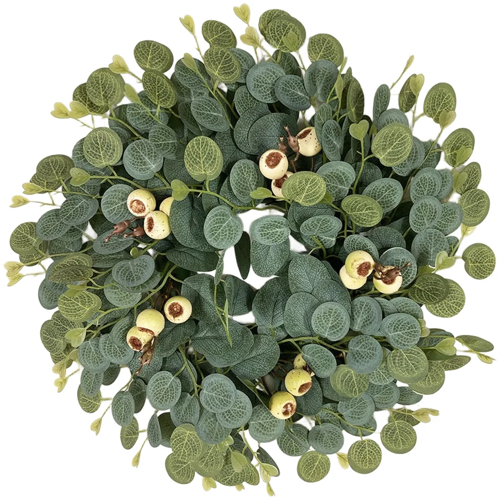 Green Spring Wreath 45cm Artificial Eucalyptus Leaf for Home Wedding Office Decoration Natural Aesthetic PE Material
Green Spring Wreath 45cm Artificial Eucalyptus Leaf for Home Wedding Office Decoration Natural Aesthetic PE Material