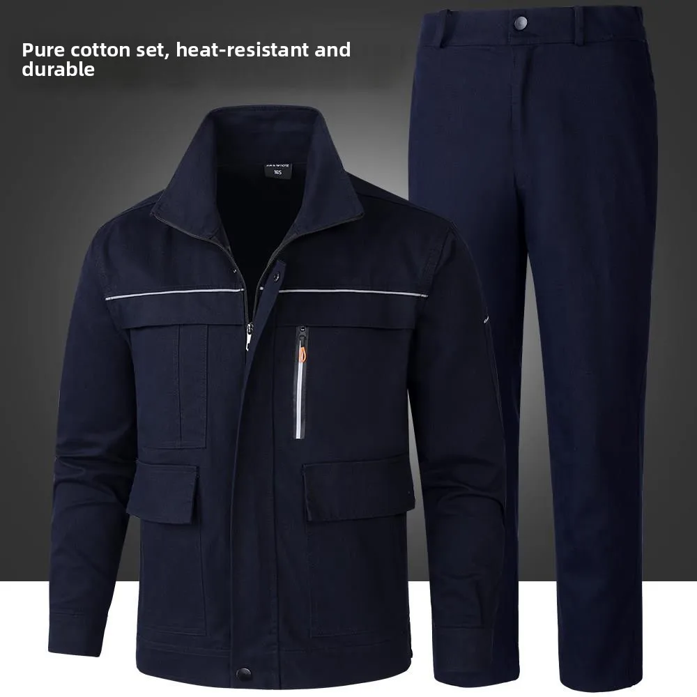 Thiened Pure Cotton Work orm Set for Men Autumn Spring Season Anti-Heat Auto Repair Welding Workwear Dirt Resistant Pro...
Thiened Pure Cotton Work orm Set for Men Autumn Spring Season Anti-Heat Auto Repair Welding Workwear Dirt Resistant Pro...