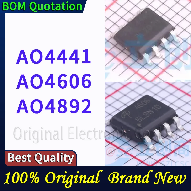 5 шт./лот AO4441 AO4606 AO4892 В наличии Оригинальные высококачественные
5 шт./лот AO4441 AO4606 AO4892 В наличии Оригинальные высококачественные