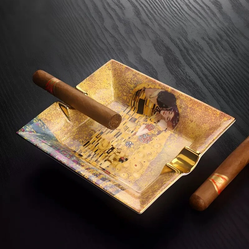 Ashtray Ceramic Home 2 Slots Holder Cigar Ash Tray Luxury Travel Outdoor Ashtrays With Gift Box Packaging
Ashtray Ceramic Home 2 Slots Holder Cigar Ash Tray Luxury Travel Outdoor Ashtrays With Gift Box Packaging