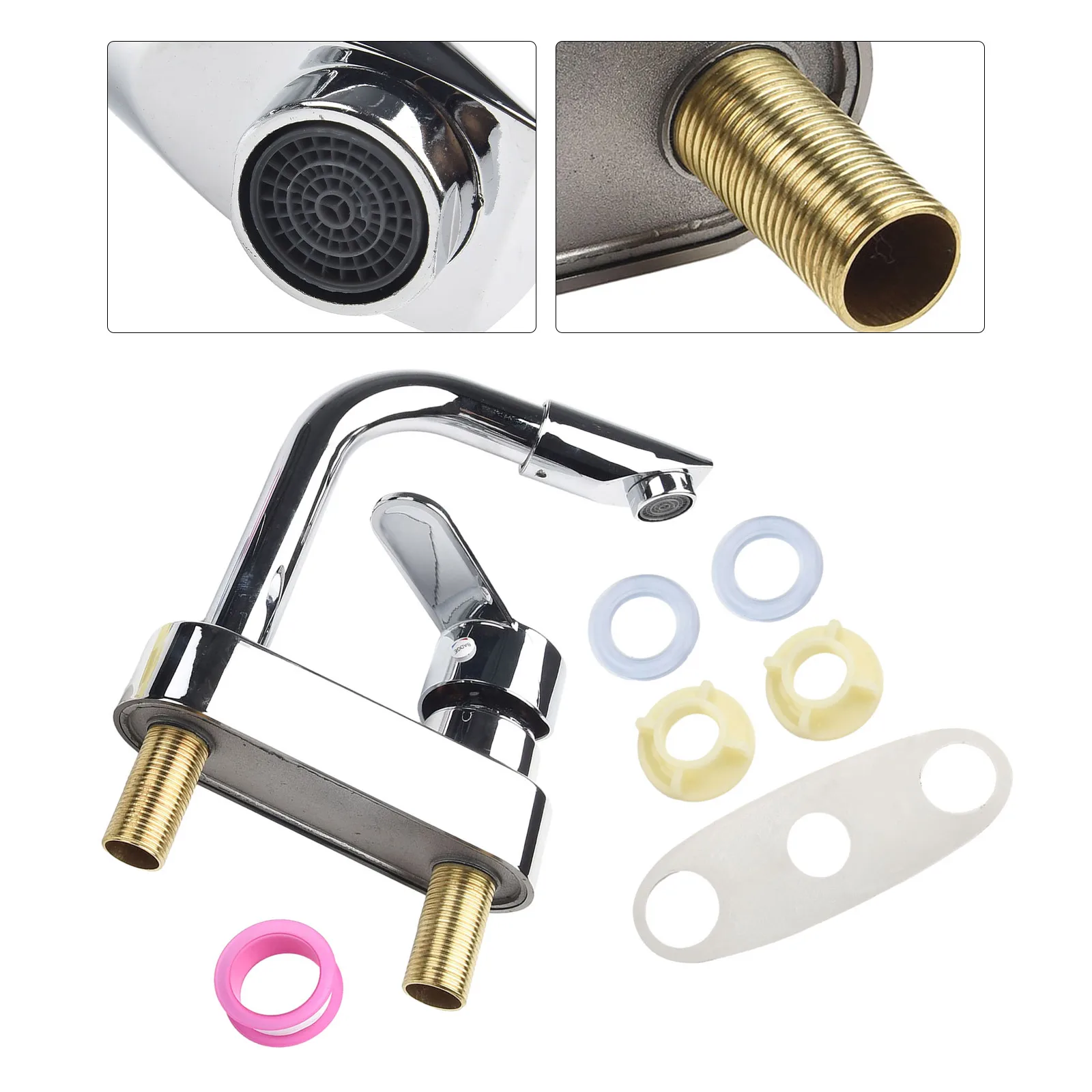 Bathroom Washbasin Faucet Double Hole For 360° Rotating Sink Cold And Hot Water Tap 2 Holes Single Handle Deck Mounted Tap
Bathroom Washbasin Faucet Double Hole For 360° Rotating Sink Cold And Hot Water Tap 2 Holes Single Handle Deck Mounted Tap