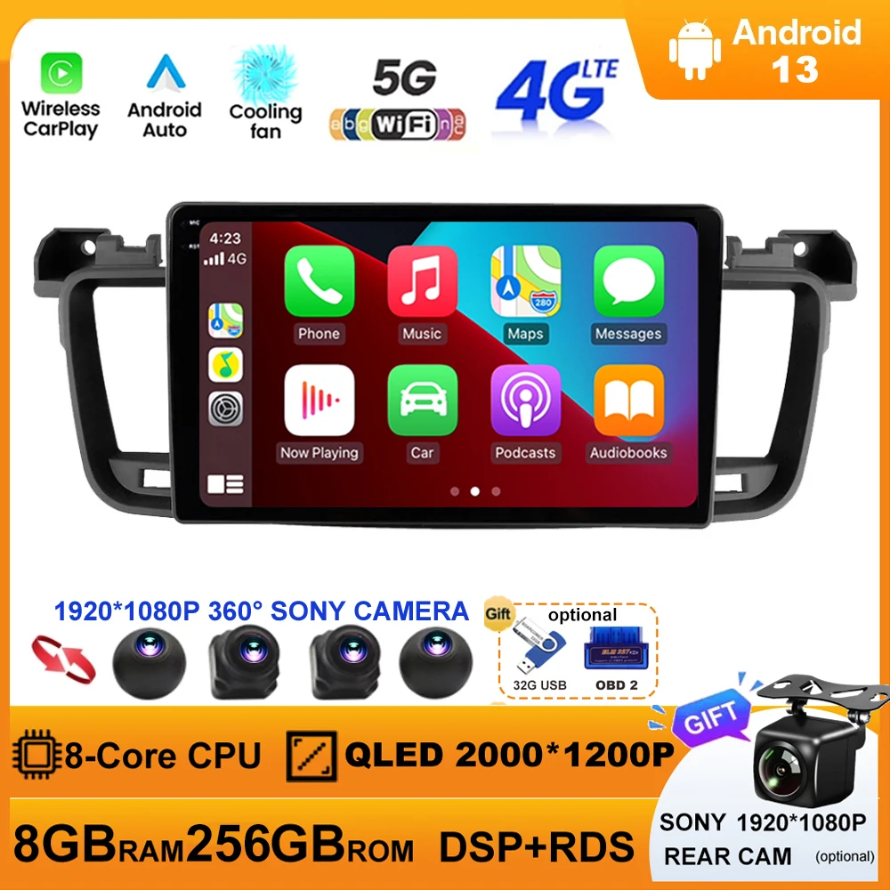 Android 13 Car Radio For Peugeot 508 2011-2018 GPS Multimedia Stereo Video 4G WIFI Carplay Navigation Player 360 Camera DSP RDS
Android 13 Car Radio For Peugeot 508 2011-2018 GPS Multimedia Stereo Video 4G WIFI Carplay Navigation Player 360 Camera DSP RDS