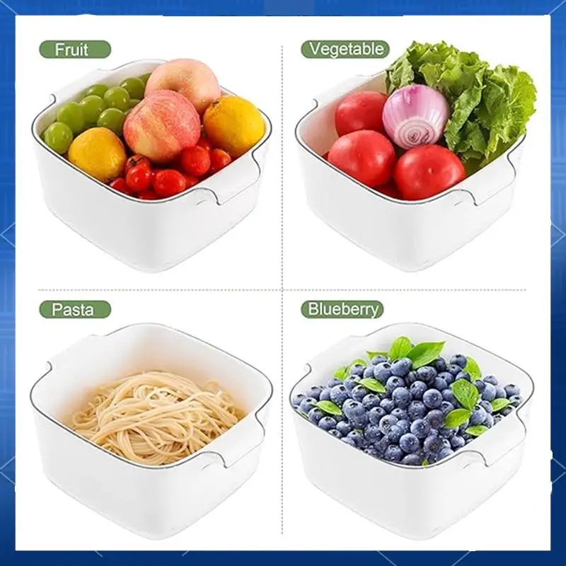 Kitchen Colanders Bowl Set Vegetable Washing Food Strainers 2 In 1 Double Layered Strainer Basket For Pasta, Salads
Kitchen Colanders Bowl Set Vegetable Washing Food Strainers 2 In 1 Double Layered Strainer Basket For Pasta, Salads