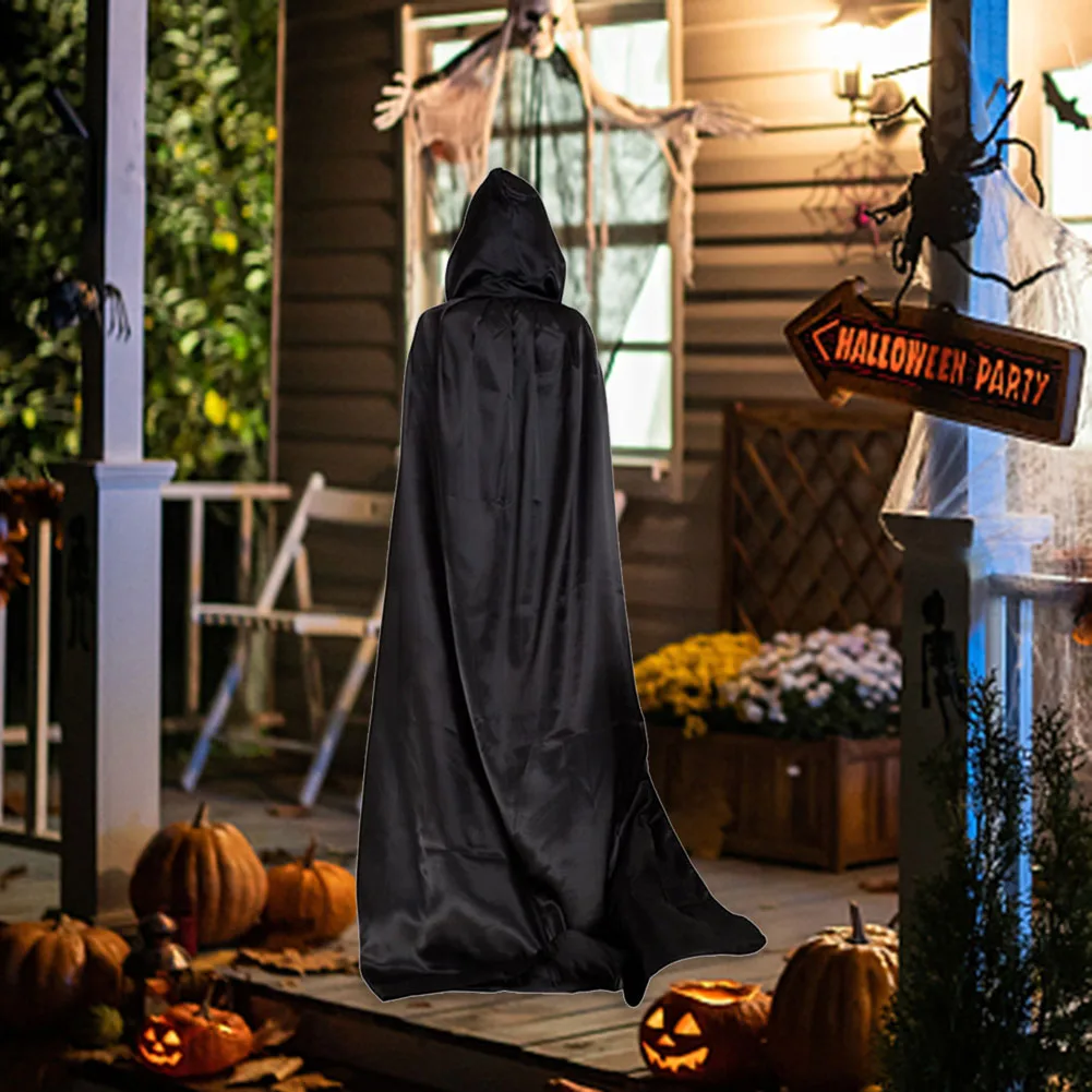 Hooded Cloak Cosplay Women Men Grim Reaper Cloak 90-150CM Devil Witch Black Long Cape Halloween Party Role Playing Dress Up Prop
Hooded Cloak Cosplay Women Men Grim Reaper Cloak 90-150CM Devil Witch Black Long Cape Halloween Party Role Playing Dress Up Prop
