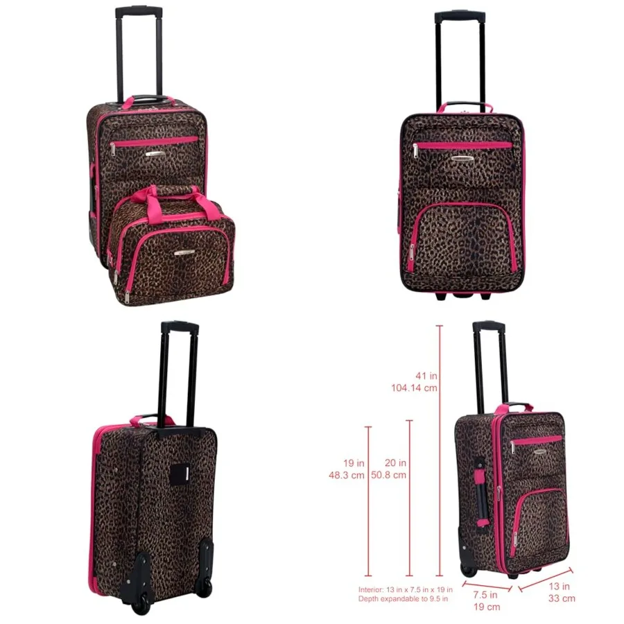 Fashion Softside Luggage Set, Expandable, 14" Tote/19" Upright
Fashion Softside Luggage Set, Expandable, 14" Tote/19" Upright