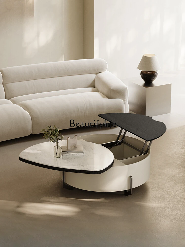 Italian Minimalist Coffee Table Small Apartment Living Room Creative round Function Lifting Large Capacity Storage
Italian Minimalist Coffee Table Small Apartment Living Room Creative round Function Lifting Large Capacity Storage