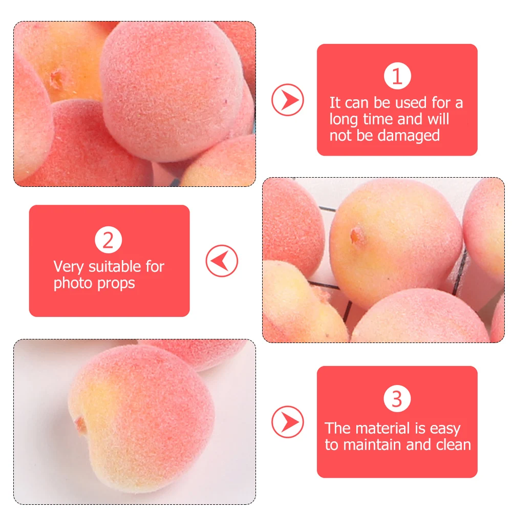 30 Pcs Simulated Realistic Fake Fruit Decor Artificial Faux Peaches Home Mall Office Photo Props
30 Pcs Simulated Realistic Fake Fruit Decor Artificial Faux Peaches Home Mall Office Photo Props