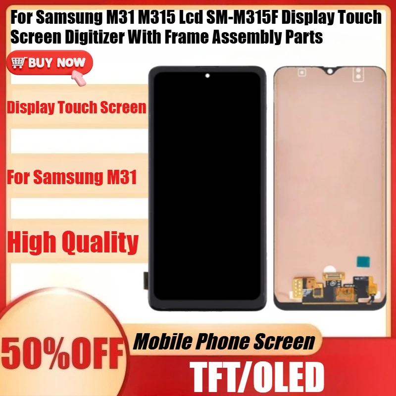 Новый TFT/OLED дисплей для Samsung M31 M315 LCD SM-M315F, сенсорный экран, дигитайзер с рамкой, запчасти для сборки
Новый TFT/OLED дисплей для Samsung M31 M315 LCD SM-M315F, сенсорный экран, дигитайзер с рамкой, запчасти для сборки