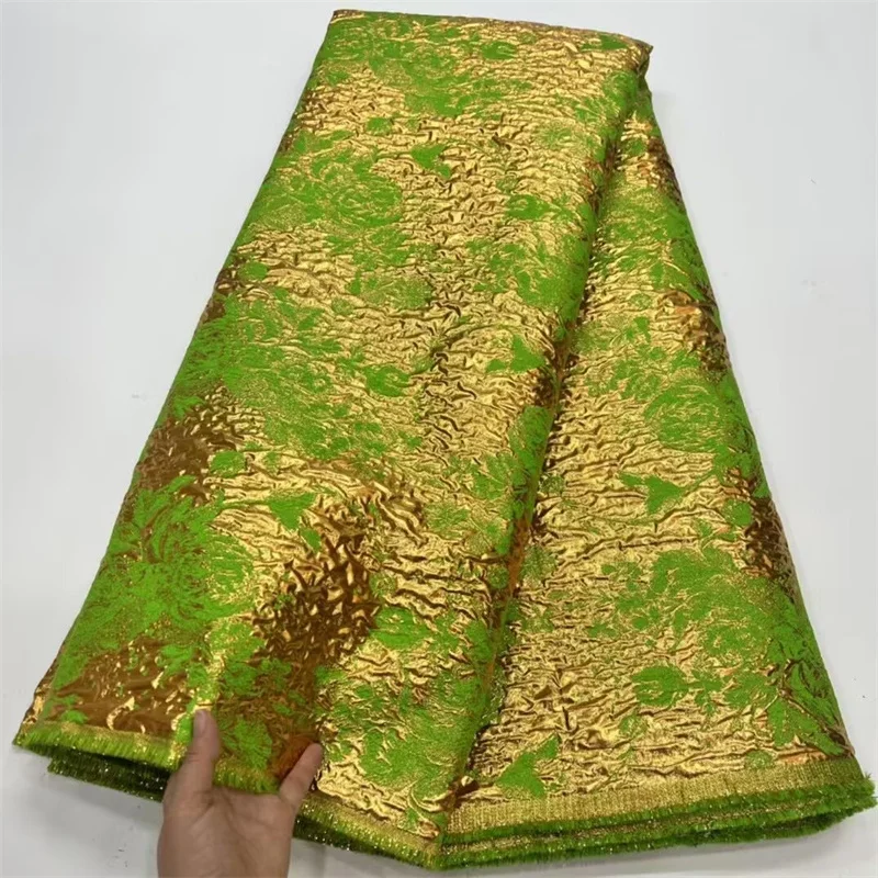 Lace Fabrics African Jacquard Brocade Nigerian 2025 Latest French Women Gilded Lace for Wedding Dresses Sew Green/Yellow
Lace Fabrics African Jacquard Brocade Nigerian 2025 Latest French Women Gilded Lace for Wedding Dresses Sew Green/Yellow