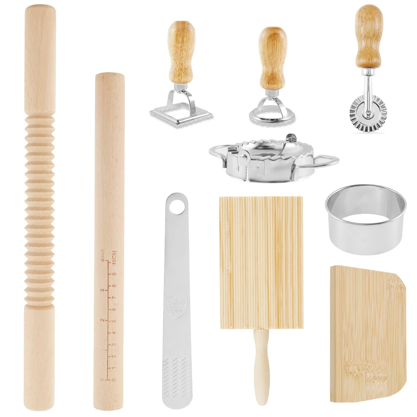 10Pcs Wooden Threaded Ravioli Making Tools With Scales Anti Deformation Ravioli DIY Tool Set Multi Purpose Ravioli Pasta Maker
10Pcs Wooden Threaded Ravioli Making Tools With Scales Anti Deformation Ravioli DIY Tool Set Multi Purpose Ravioli Pasta Maker