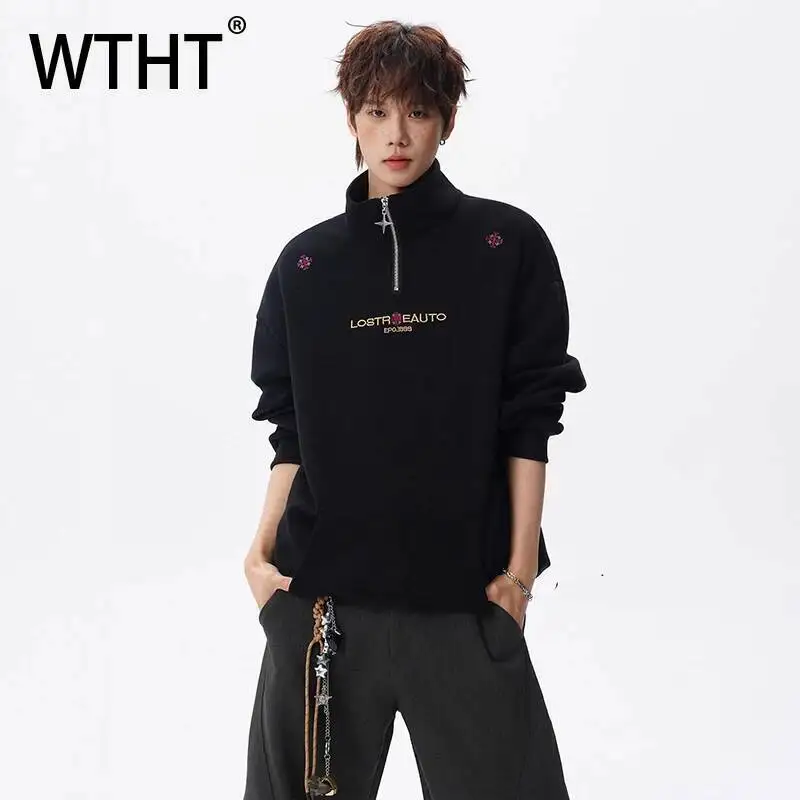 WTHT Fashion 2026 Summer Men's Letter Embroidery Design Sweatshirt Trendy American Style Turn Down Collar Pullover Male 2A2856
WTHT Fashion 2026 Summer Men's Letter Embroidery Design Sweatshirt Trendy American Style Turn Down Collar Pullover Male 2A2856