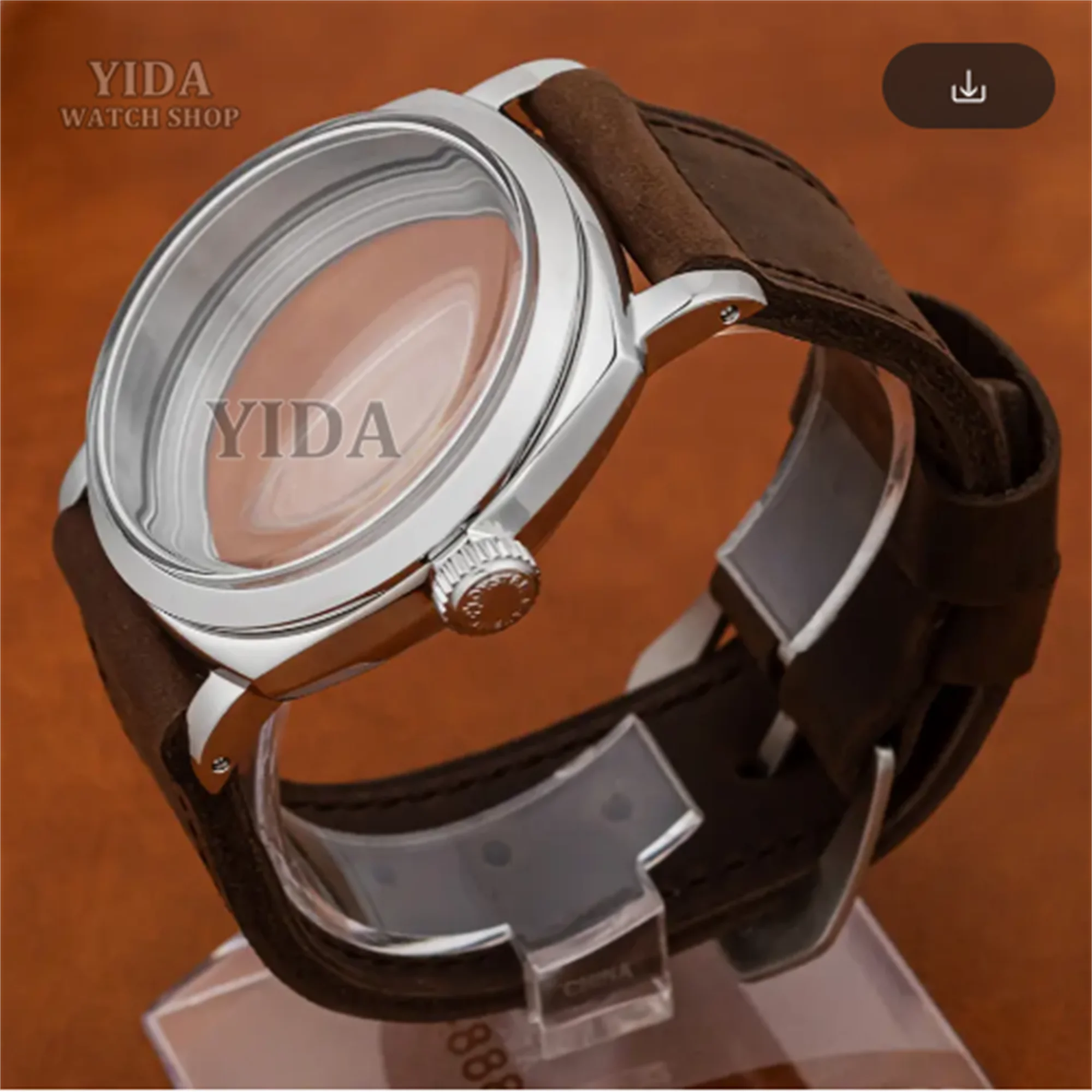 PAM 6154 Case Vintage 47MM Watch Case Stainless Steel Arcylic Glass Bubble Mirror Genuine Leather Band for ETA6497/6498 Movement
PAM 6154 Case Vintage 47MM Watch Case Stainless Steel Arcylic Glass Bubble Mirror Genuine Leather Band for ETA6497/6498 Movement