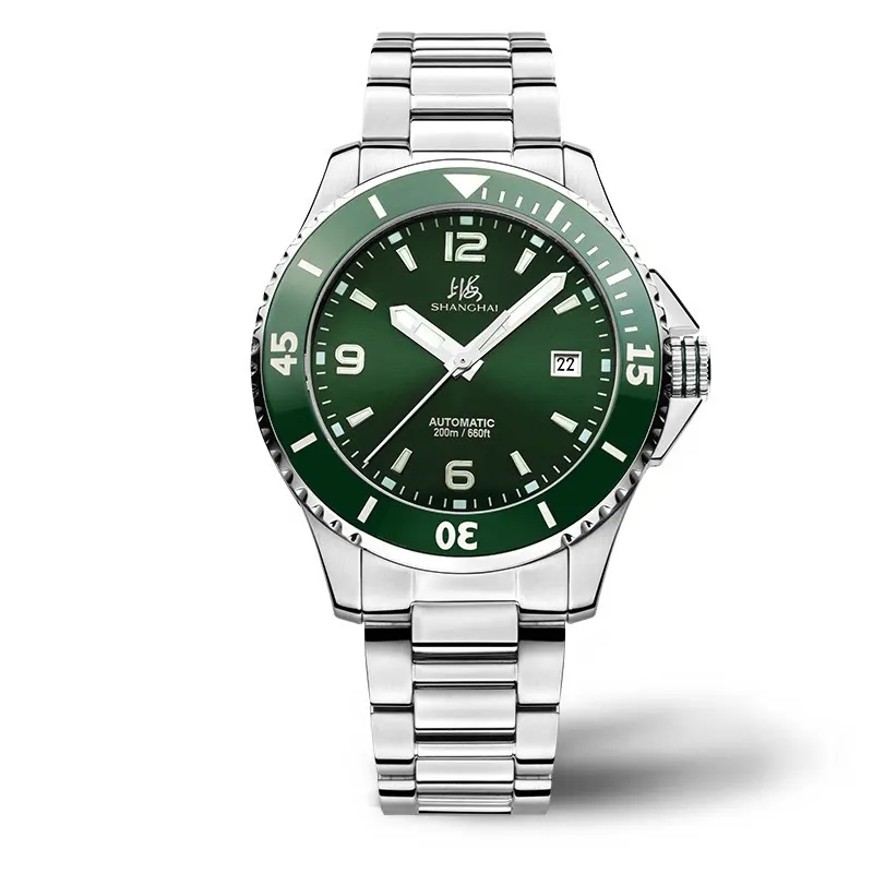 Мужские механические часы Shanghai Watch Green Water Ghost: новые, деловые, модные, с люминесцентным циферблатом, для дайвинга
Мужские механические часы Shanghai Watch Green Water Ghost: новые, деловые, модные, с люминесцентным циферблатом, для дайвинга