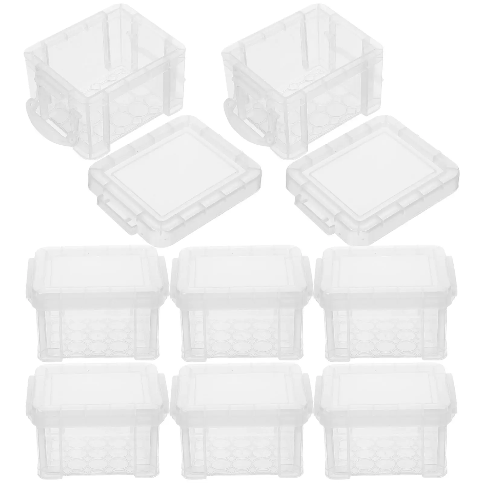 10pcs Storage Boxes Containers Clear Plastic Small Size Lids Mini Bins Collapsible Stackable ganizing Solutions for Jewelry
10pcs Storage Boxes Containers Clear Plastic Small Size Lids Mini Bins Collapsible Stackable ganizing Solutions for Jewelry