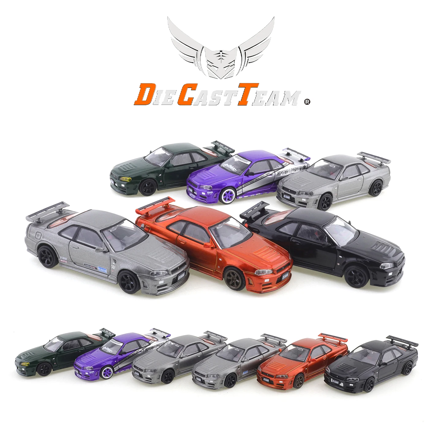 DCT/DM 1/64 Nissan GTR R34 Car Alloy Toys Motor Vehicle Diecast Metal Model Kids Toys Boys
DCT/DM 1/64 Nissan GTR R34 Car Alloy Toys Motor Vehicle Diecast Metal Model Kids Toys Boys