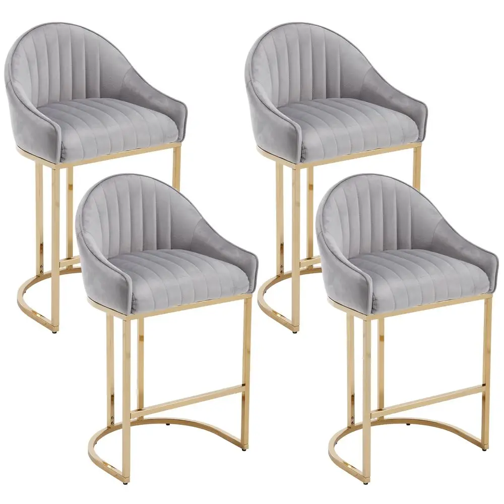 Velvet Counter Height Bar Stools Set, Kitchen Counter Island Stool with Golden Metal Legs, 27 holstered Counter Height Barsto
Velvet Counter Height Bar Stools Set, Kitchen Counter Island Stool with Golden Metal Legs, 27 holstered Counter Height Barsto