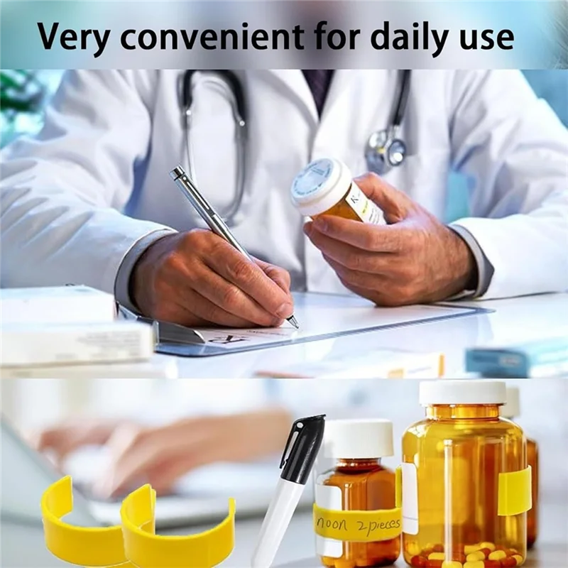 Medicine Bottle Label Clips With Marker For Easy Identification, Travel-Friendly, Reusable (27Pcs)-ABGL
Medicine Bottle Label Clips With Marker For Easy Identification, Travel-Friendly, Reusable (27Pcs)-ABGL