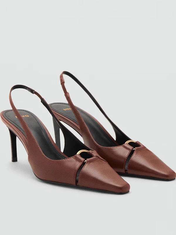 MANGO Women's Sandals 2025 Autumn New Style Metal Decorated Pointed Toe Low Cut Thin High Heel Mule Shoes Fashionable Flats
MANGO Women's Sandals 2025 Autumn New Style Metal Decorated Pointed Toe Low Cut Thin High Heel Mule Shoes Fashionable Flats