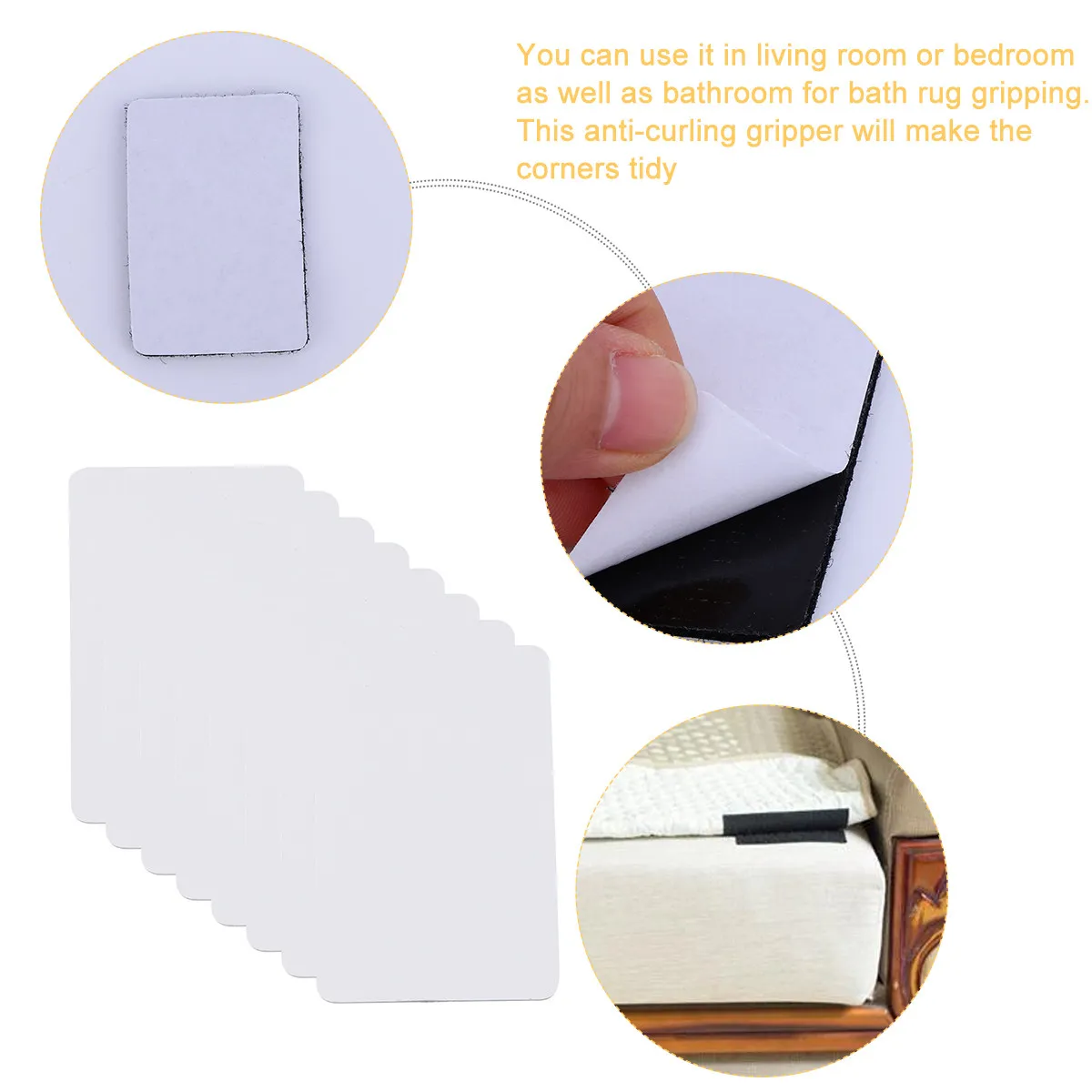 50Pcs Carpet Anti-Slip Patch Rug Stickers Hook Loop Adhesive Grip Tape Nonslip Fixation for Hardwood Tile Living Room Bathroom
50Pcs Carpet Anti-Slip Patch Rug Stickers Hook Loop Adhesive Grip Tape Nonslip Fixation for Hardwood Tile Living Room Bathroom