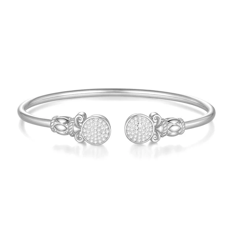 ZFSILVER Silver s925 Fashion Luxury Trendy Moissanite Round Flower Bangle Bracelet For Charms Women Wedding Jewelry Gifts B20078 
ZFSILVER Silver s925 Fashion Luxury Trendy Moissanite Round Flower Bangle Bracelet For Charms Women Wedding Jewelry Gifts B20078