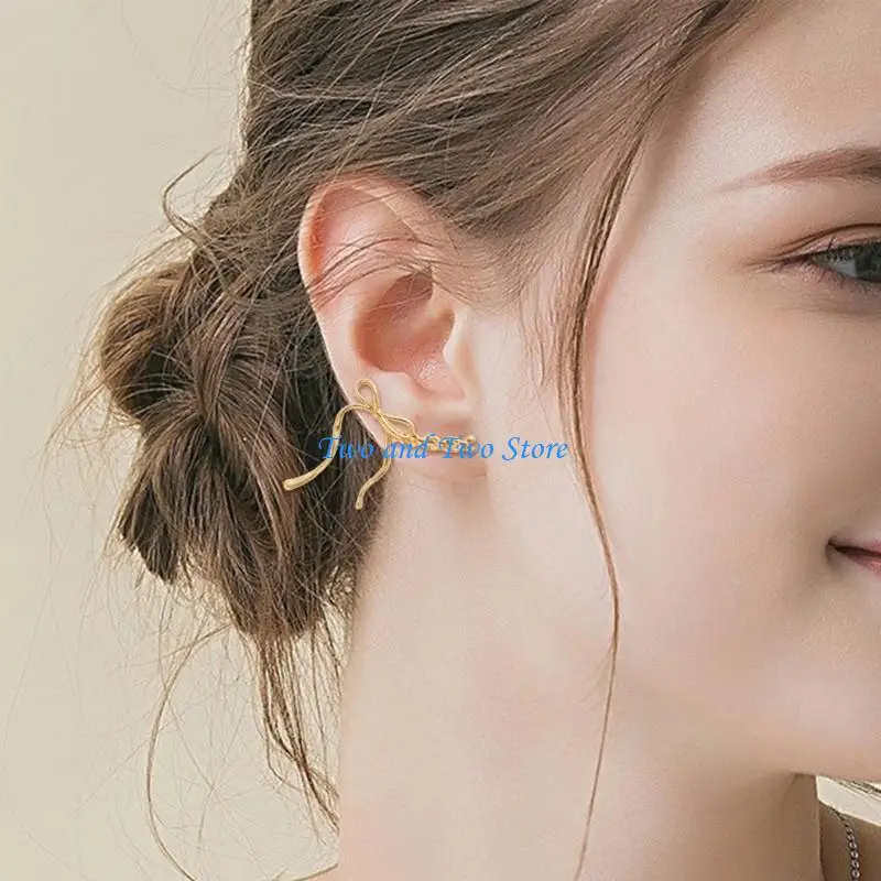 HX6F Beautiful Bowknot Drop Earrings Made of Copper Offering Comfortable Wear for Women Seeking Elegant Jewelry Gift
HX6F Beautiful Bowknot Drop Earrings Made of Copper Offering Comfortable Wear for Women Seeking Elegant Jewelry Gift