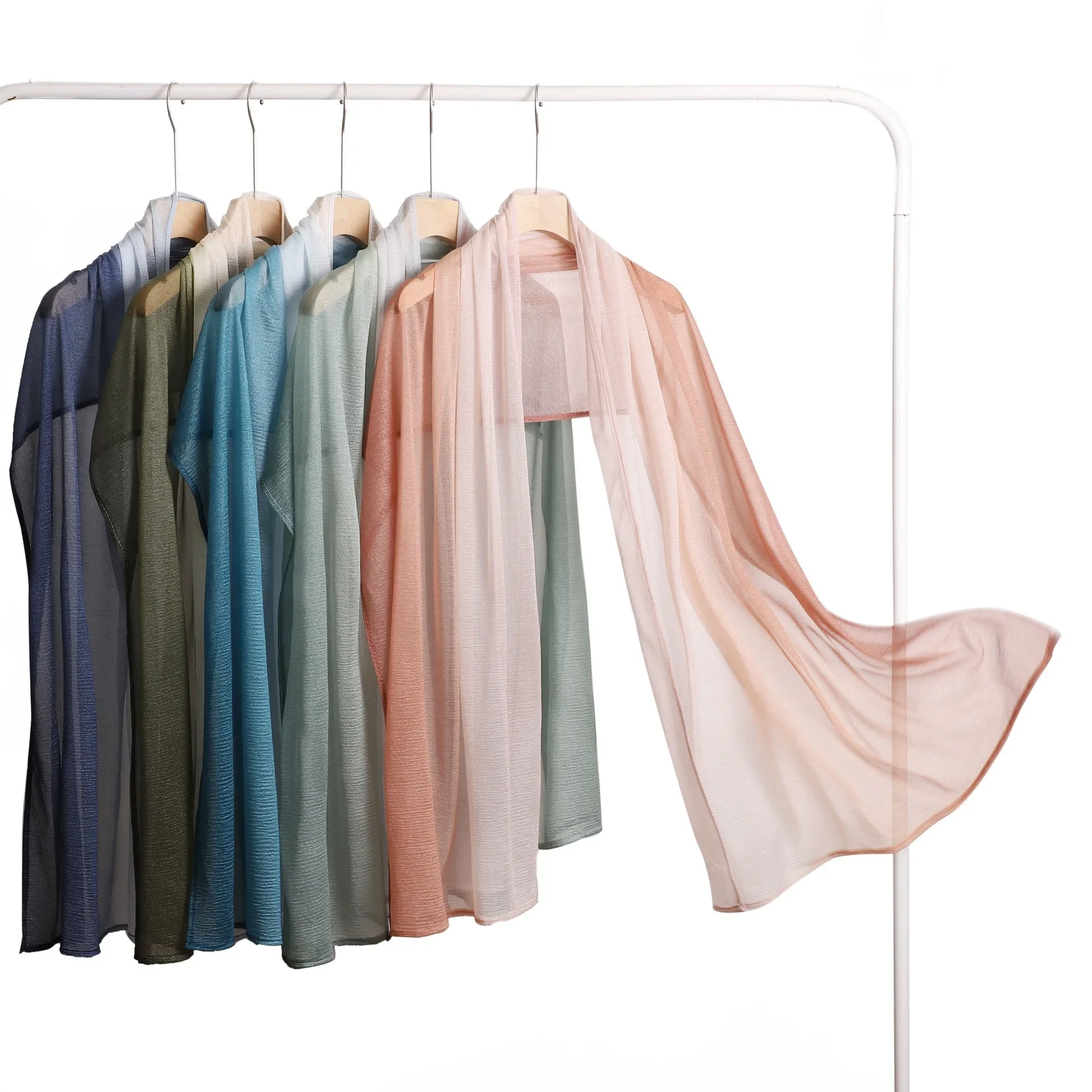 Новая тонкая солнцезащитная шаль градиентного цвета, мятый трикотаж, длинный шарф, женский платок, мусульманский хиджаб, тюрбан, накидка Bufanda, платок
Новая тонкая солнцезащитная шаль градиентного цвета, мятый трикотаж, длинный шарф, женский платок, мусульманский хиджаб, тюрбан, накидка Bufanda, платок