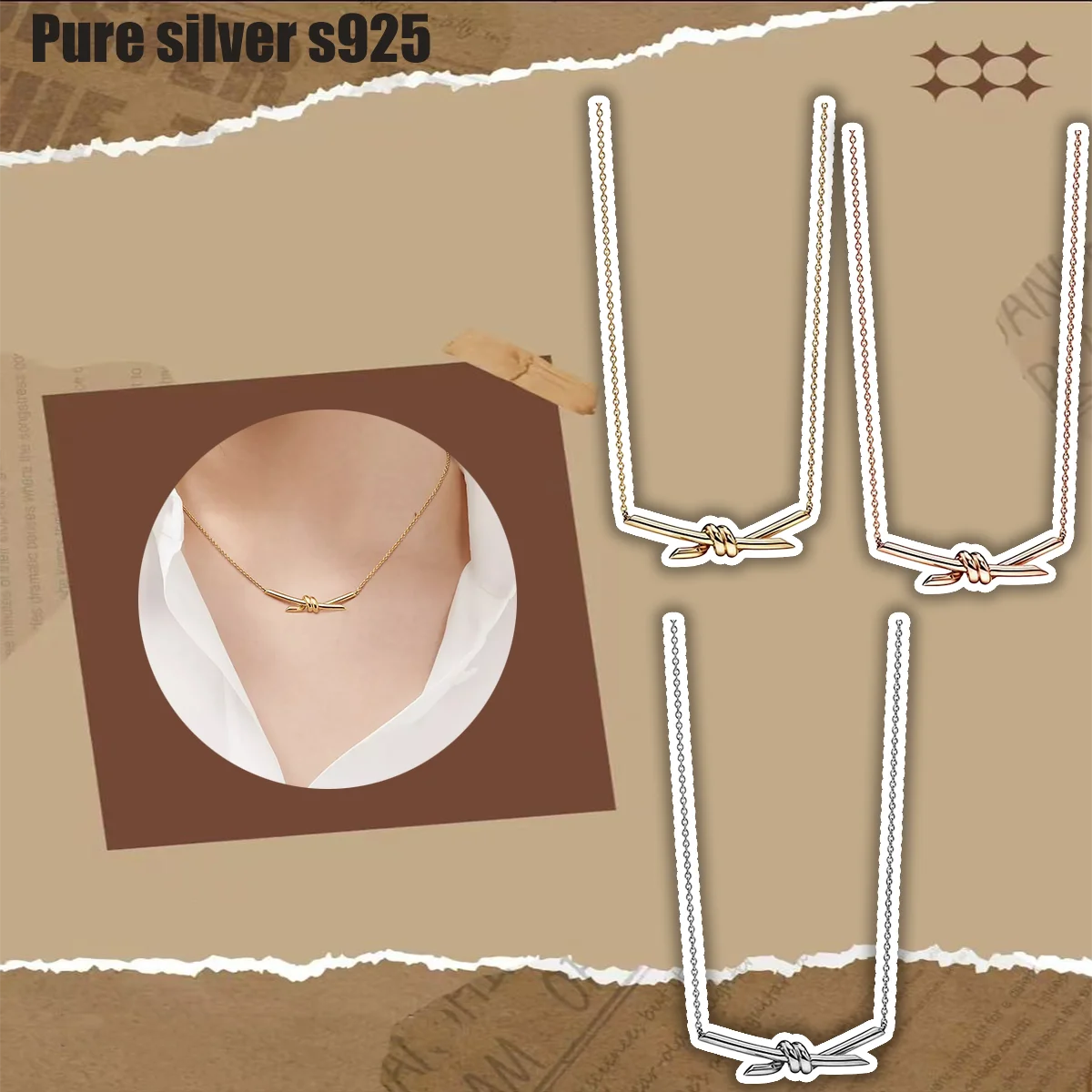 Pure silver s925 earrings Exquisite, simple, personalized, fashionable and versatile necklace suitable for attending banquets
Pure silver s925 earrings Exquisite, simple, personalized, fashionable and versatile necklace suitable for attending banquets