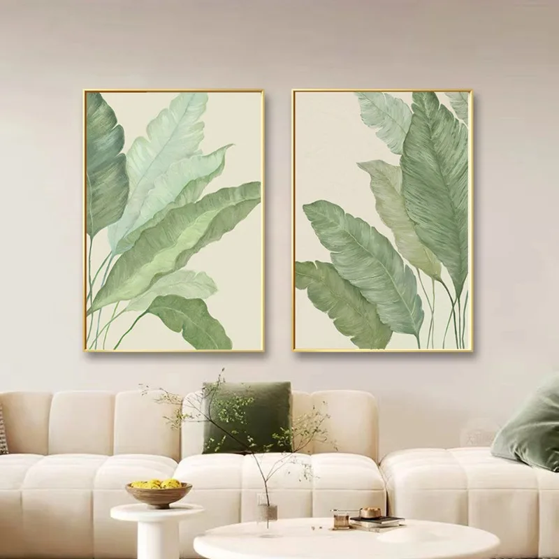 Living room sofa background decorative painting floor painting Nordic entrance plantain leaf restaurant canvas painting
Living room sofa background decorative painting floor painting Nordic entrance plantain leaf restaurant canvas painting