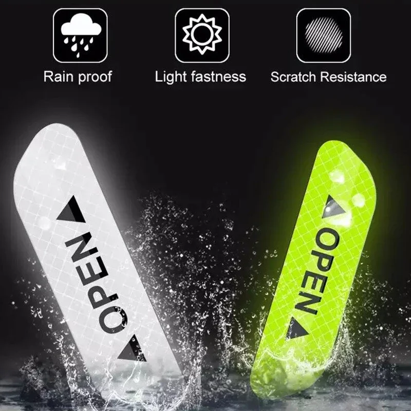 4Pcs Car Reflective Strips Sticker OPEN Safety Anti-collision Tape Decal Stickers Universal Night Warning Mark Car Accessories
4Pcs Car Reflective Strips Sticker OPEN Safety Anti-collision Tape Decal Stickers Universal Night Warning Mark Car Accessories