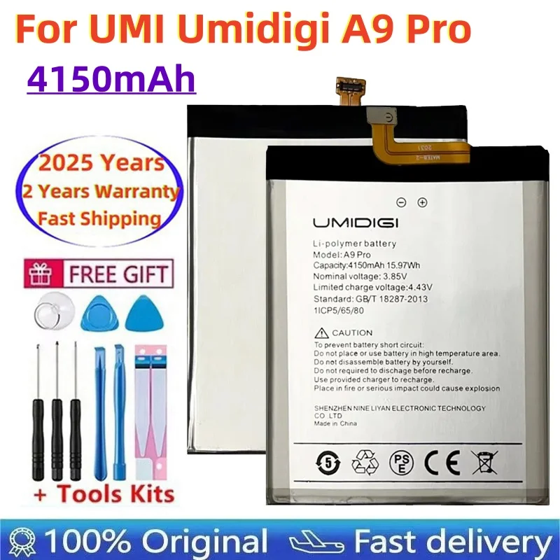 Battery 4150mAh A9 PRO Umidigi A9 Pro A9PRO High Quality Mobile Phone Batteries + Tools
Battery 4150mAh A9 PRO Umidigi A9 Pro A9PRO High Quality Mobile Phone Batteries + Tools