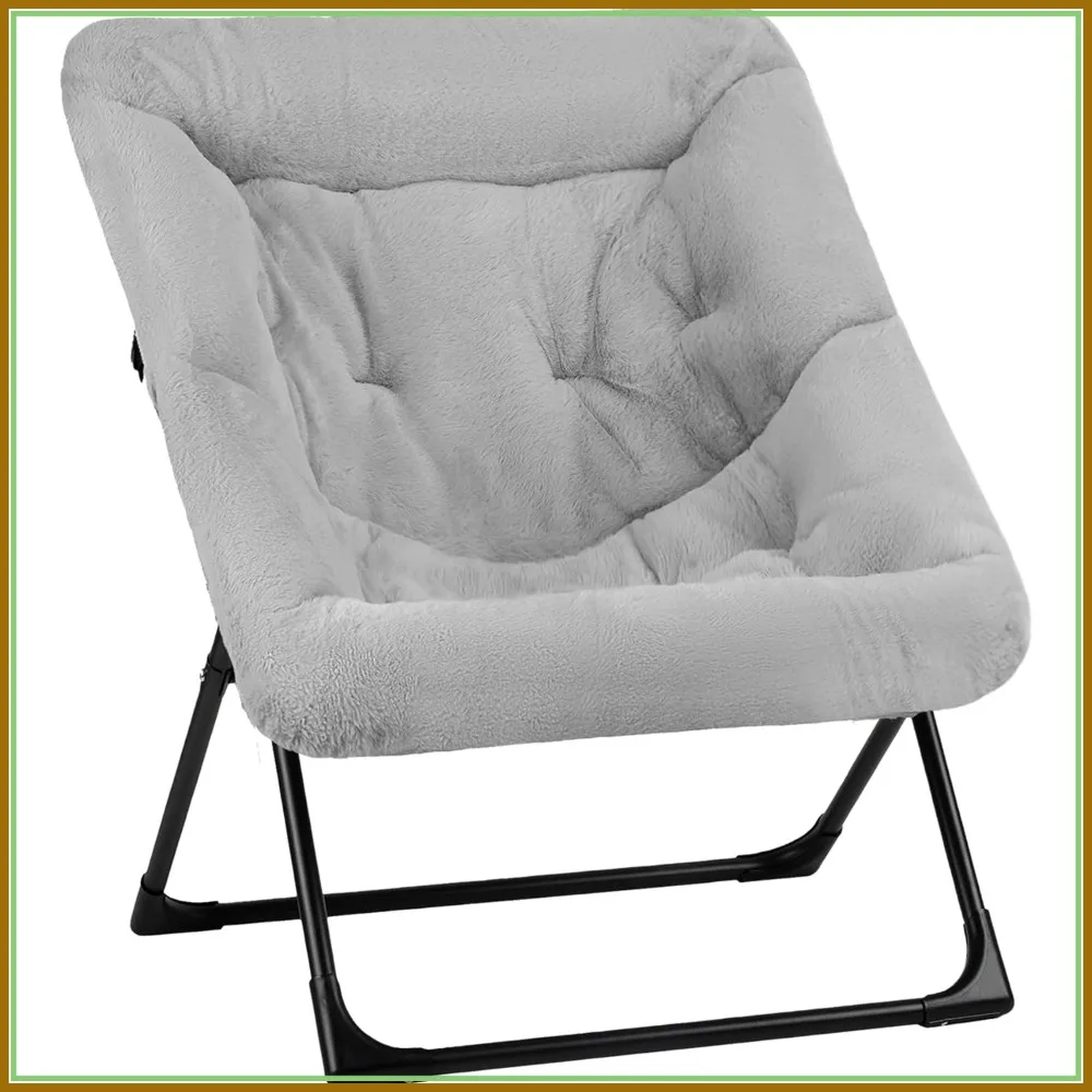 Cozy Faux Fur Saucer Chair for Adults, Oversized Reading Chair, X-Large Grey
Cozy Faux Fur Saucer Chair for Adults, Oversized Reading Chair, X-Large Grey