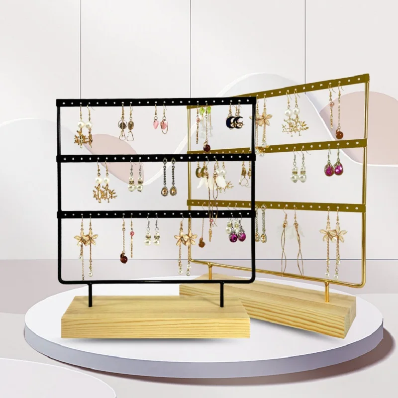 3 Layers 69 Holes Jewelry Display Rack Earrings Studs Metal Hanging Rack Earrings Eeadrops Display Stand Jewelry Storage Props
3 Layers 69 Holes Jewelry Display Rack Earrings Studs Metal Hanging Rack Earrings Eeadrops Display Stand Jewelry Storage Props