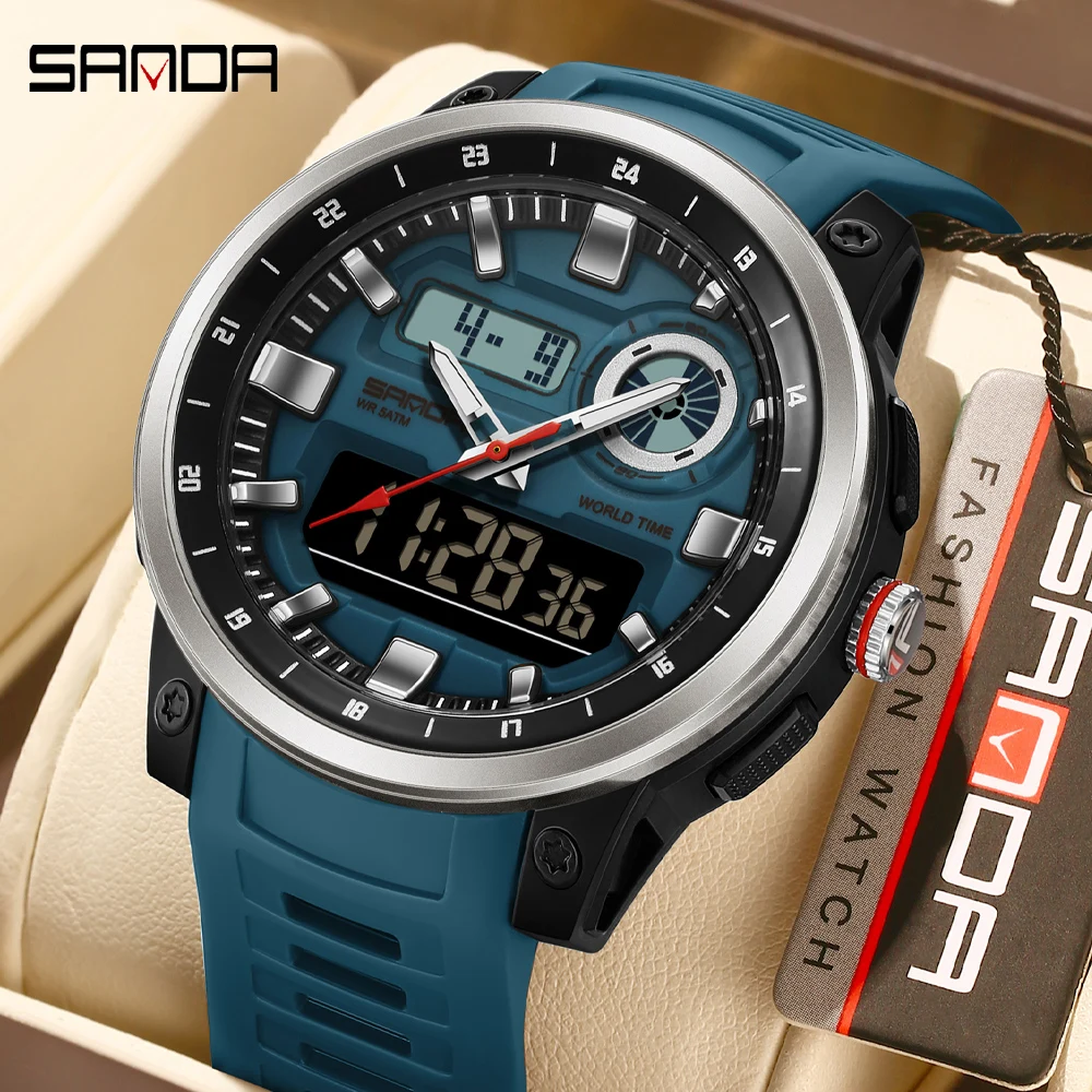 SANDA Fashion Brand Sport Electronics Watches for Men Outdoors Analog Digital Man Watch Luminous Waterproof Backlight Wristwatch
SANDA Fashion Brand Sport Electronics Watches for Men Outdoors Analog Digital Man Watch Luminous Waterproof Backlight Wristwatch