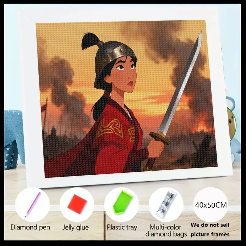 1PC Mulan Warrior Princess Diamond Painting 5D Full Drill Character Art Kit DIY Cartoon Animation Home Decor Big Gem Painting Se
1PC Mulan Warrior Princess Diamond Painting 5D Full Drill Character Art Kit DIY Cartoon Animation Home Decor Big Gem Painting Se