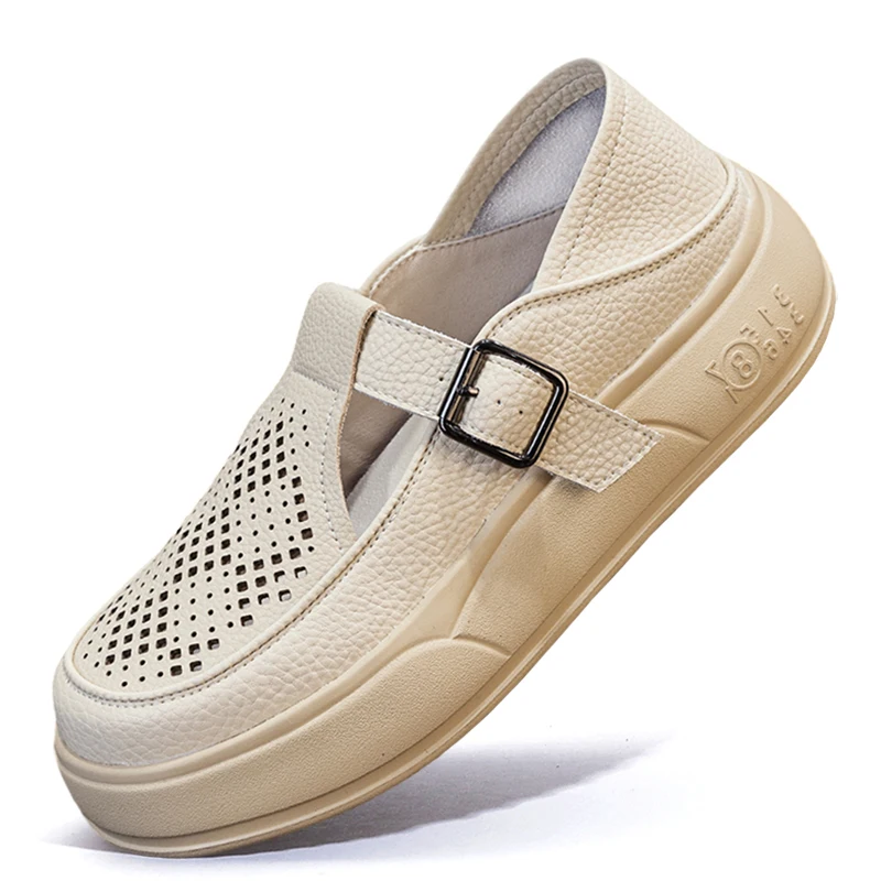 Genuine Leather Women Sneakers Casual Slip On Flats Breathable Summer Hollow Loafers Comfort Soft Sole Walking Shoes
Genuine Leather Women Sneakers Casual Slip On Flats Breathable Summer Hollow Loafers Comfort Soft Sole Walking Shoes