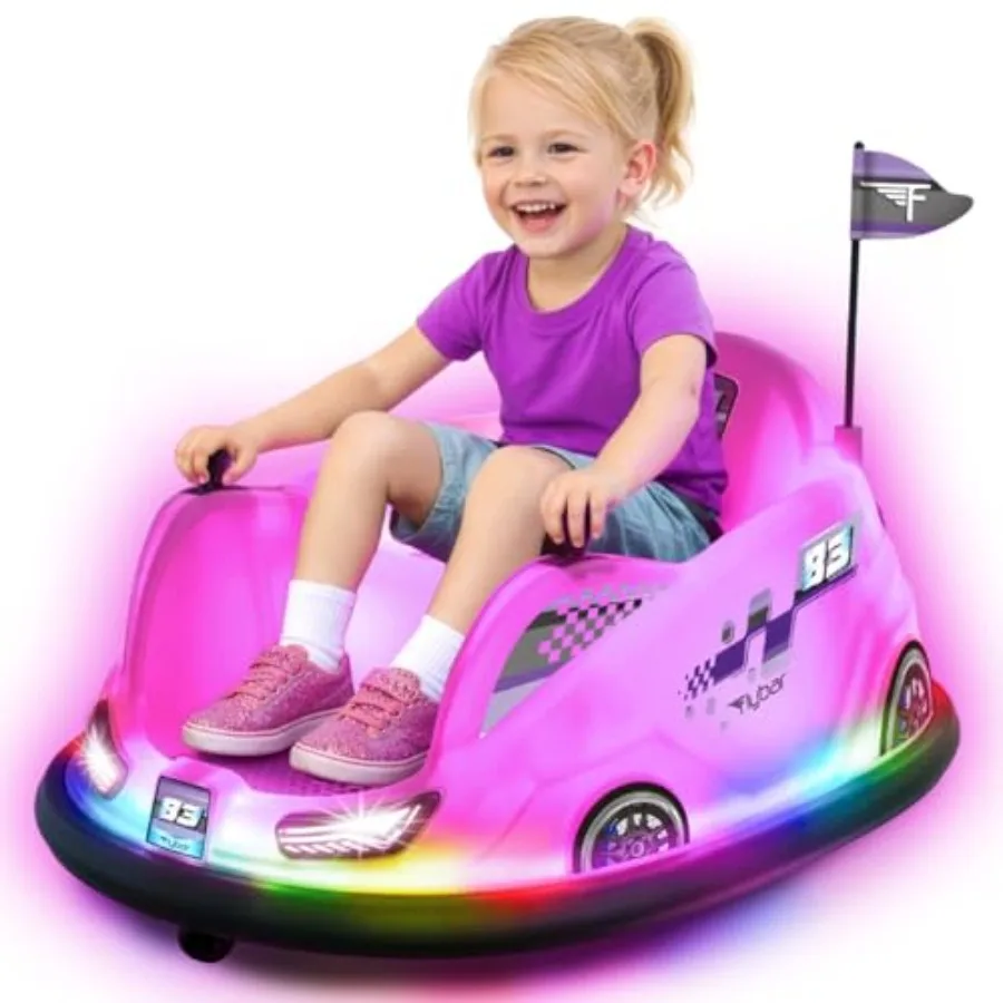 Indoor/Outdoor toddler bumper car ride-on toy with 12V battery, glow-in-the-dark ABS plastic body, multicolor LED lights, 360 s
Indoor/Outdoor toddler bumper car ride-on toy with 12V battery, glow-in-the-dark ABS plastic body, multicolor LED lights, 360 s